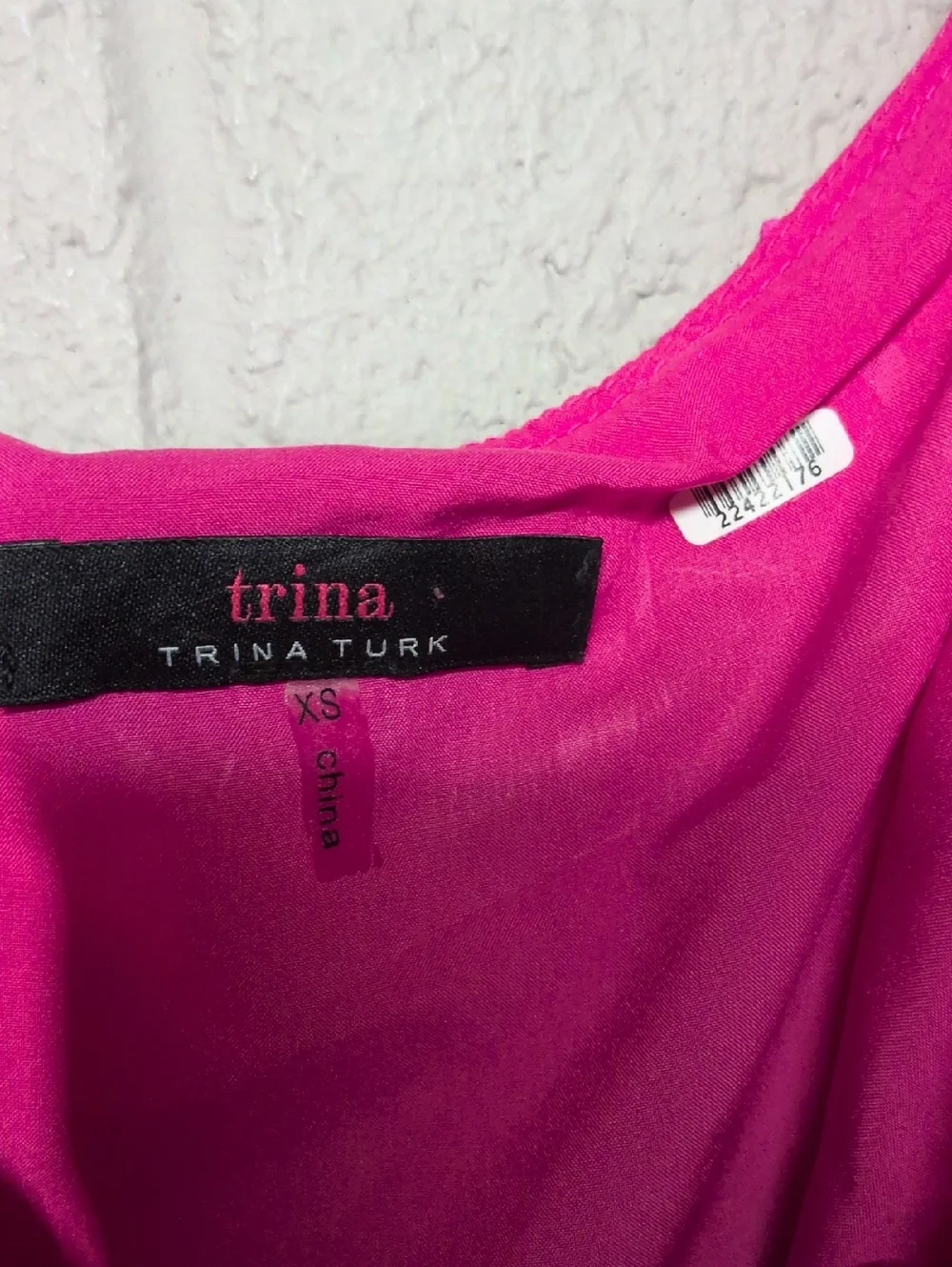 TRINA TURK Havsa Tiered Hot Pink Salamander Mini Dress Size XS, Summer Dress - Picture 3 of 8